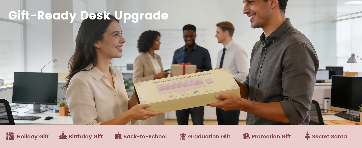 gift of wireless keyboard mouse combo for holiday birthday back to school graduation celebration