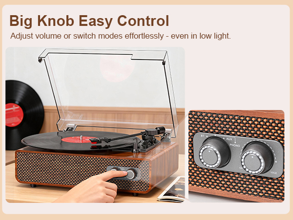 record palyer for vinyl with speakers