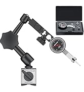 HDLNKAK Dial Test Indicator with Magnetic Base Stand(90lbs /40kg), 0-0.03"x0.0005" Test Indicator...