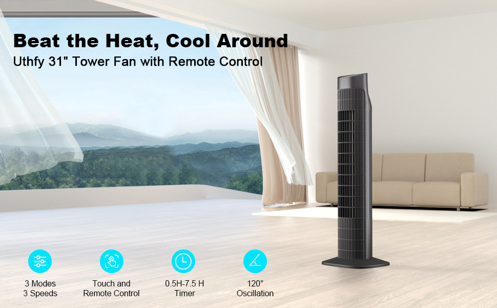 Uthfy 31 inches tower fan