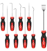 TOOLEAGUE 9Pcs Precision Pick and Hook Set with Scraper and Magnetic Telescoping Tool Kit for Aut...