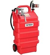 TOPWAY 16 Gallon Portable Fuel Gas Tank Container Caddy with 12V DC Electric Gasoline Diesel Fuel...