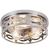 piano7797 Brushed Nickel Flush Mount Ceiling Light Fixtures,3-Light Modern Hallway Light Fixtures...