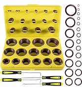 XBVV 386 PCS 30 Sizes Metric Viton O-Ring Assortment Kit for Various Chemicals, Cylinders, Hydrau...