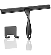 All-Purpose Handheld Squeegee for Shower Door, Stainless Steel Shower Door Squeegee with Hook, Wa...