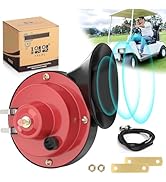 10L0L Universal 12 Volt Golf Cart Horn Kit for EZGO, Club Car, Yamaha - Floor Mount Button Switch...
