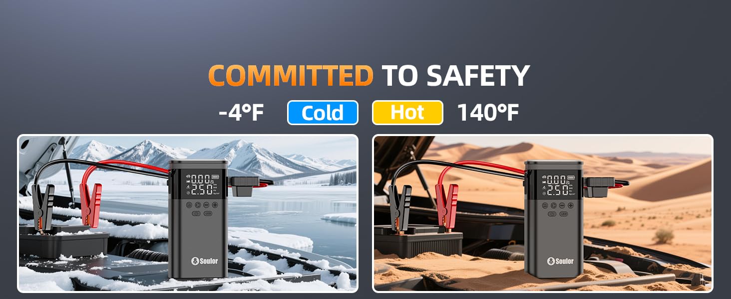 committed to safety -4°F Cold to 140°F Hot