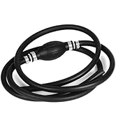 5.9 Ft Rubber 3/8 Marine Fuel Line with Primer Bulb,Soft Boat Fuel Line for Manual Pumping Fuels,...
