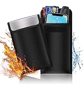 Upgraded 2 Pockets Faraday Bags(2 PACK), RFID Signal Blocking Faraday Pouch for Phones Car Key, F...