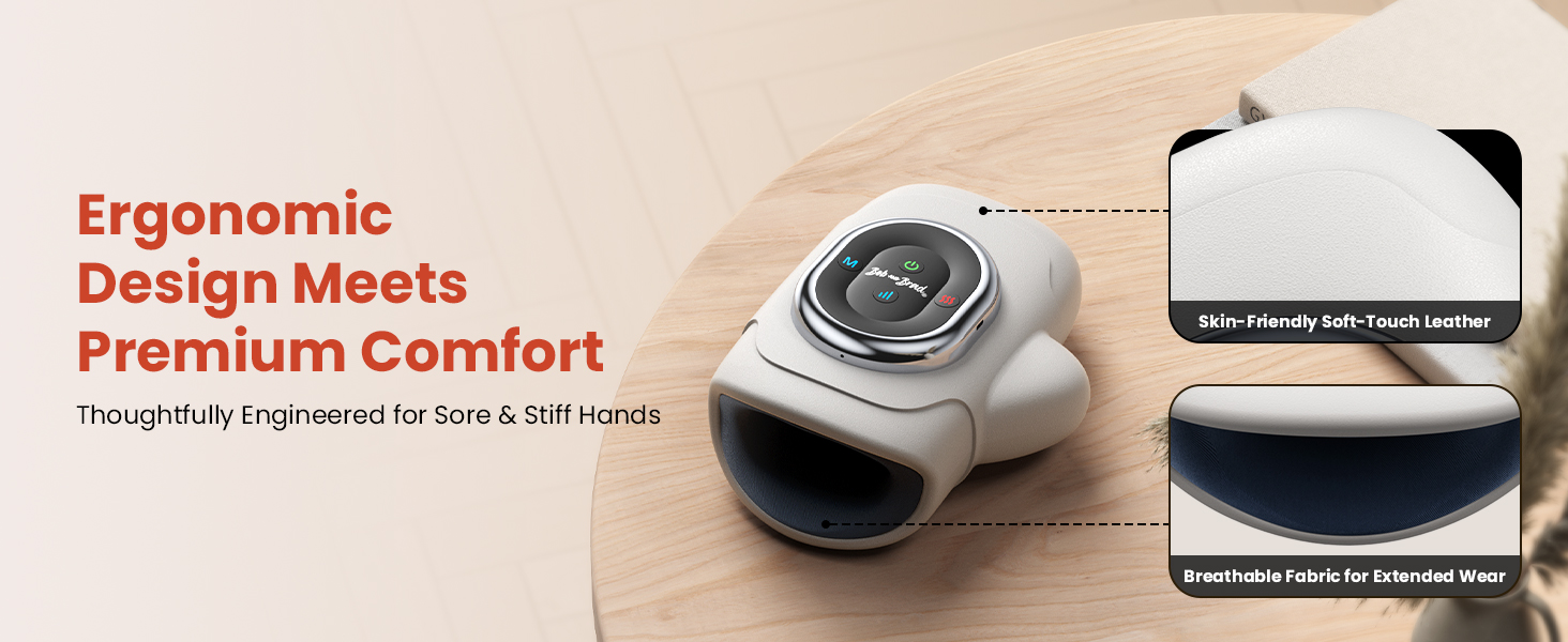 professional hand massager for arthritis and carpal tunnel with heat and compression UL certified