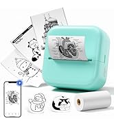 WCZ Sticker Printer M02X Inkless Mini Print Pod Bluetooth Portable Sticker Maker Machine Thermal ...