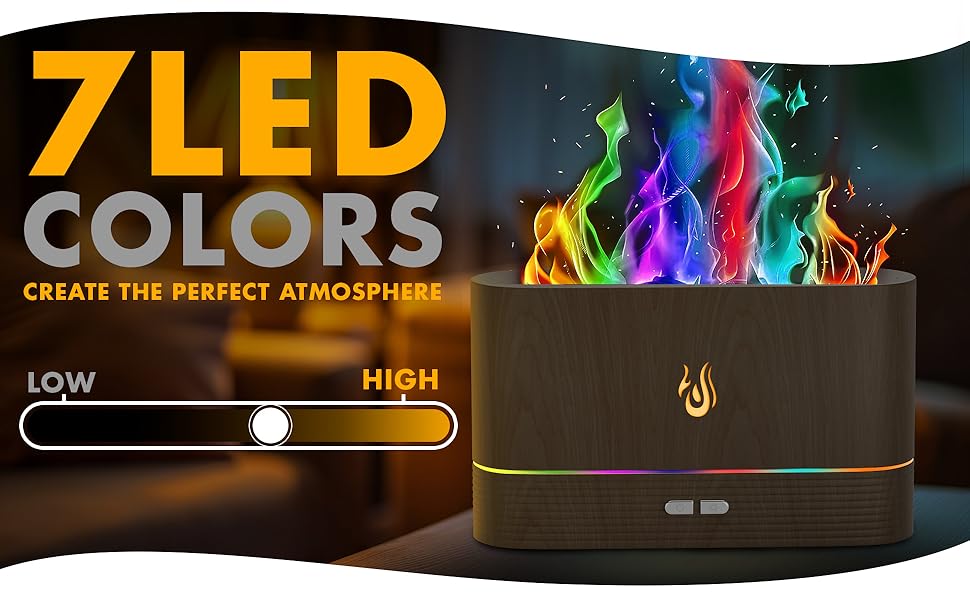 Ionizer mist fireplace fire volcano bedroom office yoga fresheners bonfire cool flare noiseless