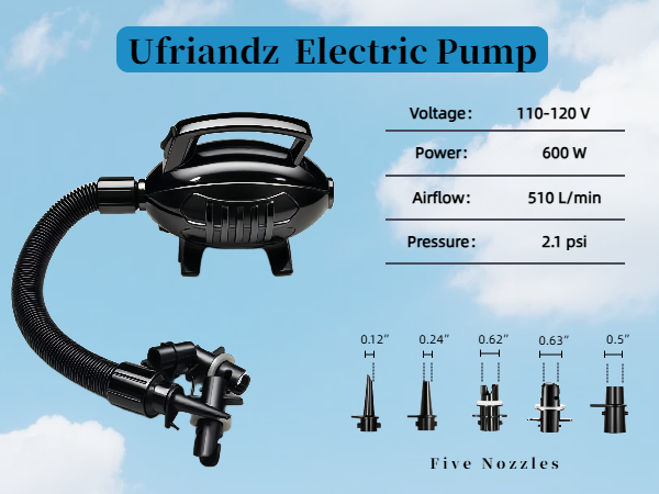 Our electric air pump is also designed with safety in mind