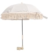 Dpofirs Baby Pram Parasol with Adjustable Clamp, Children Sunproof Umbrella Clip On for Pushchair...