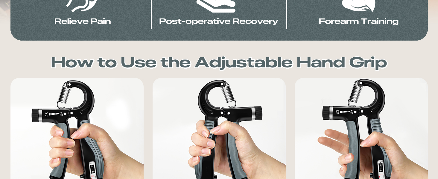 Grip Strength Trainer Adjustable Resistance Strength Trainer Hand Gripper &amp;amp;amp;amp; Strengthener