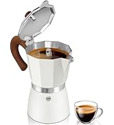 Belly Moka Coffee Maker Stovetop Espresso Maker 9 Cup Aluminum Moka Pot Percolator 15oz 450ml Eas...