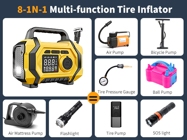Tire Inflator Portable Air Compressor