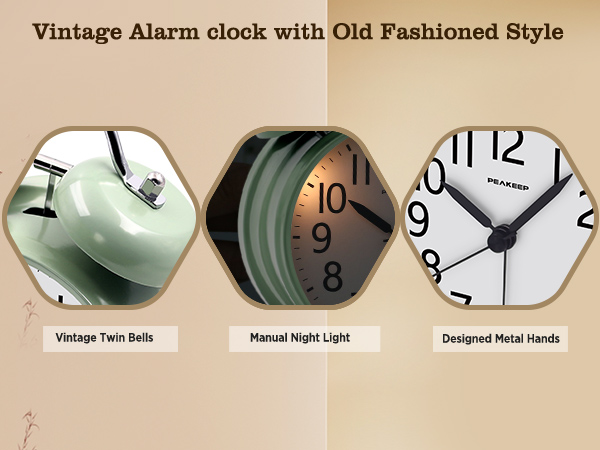 Analog Alarm Clock Easy to Set