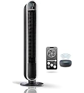 Lasko 40” Smart Oscillating Tower Fan Powered by Aria, Wi-Fi Connected, Voice Controlled, Compati...
