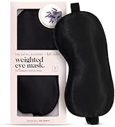 Kitsch Weighted Satin Sleep Mask - Weighted Eye Mask for Sleeping and Travel - Lavender Sleeping ...