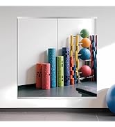 Ruomeng Home Gym Mirror, 48''x24''x2PCS Full Length, Large Frameless Body Mirror Tempered Glass f...