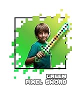 Green Pixel Sword, boy holding green sword