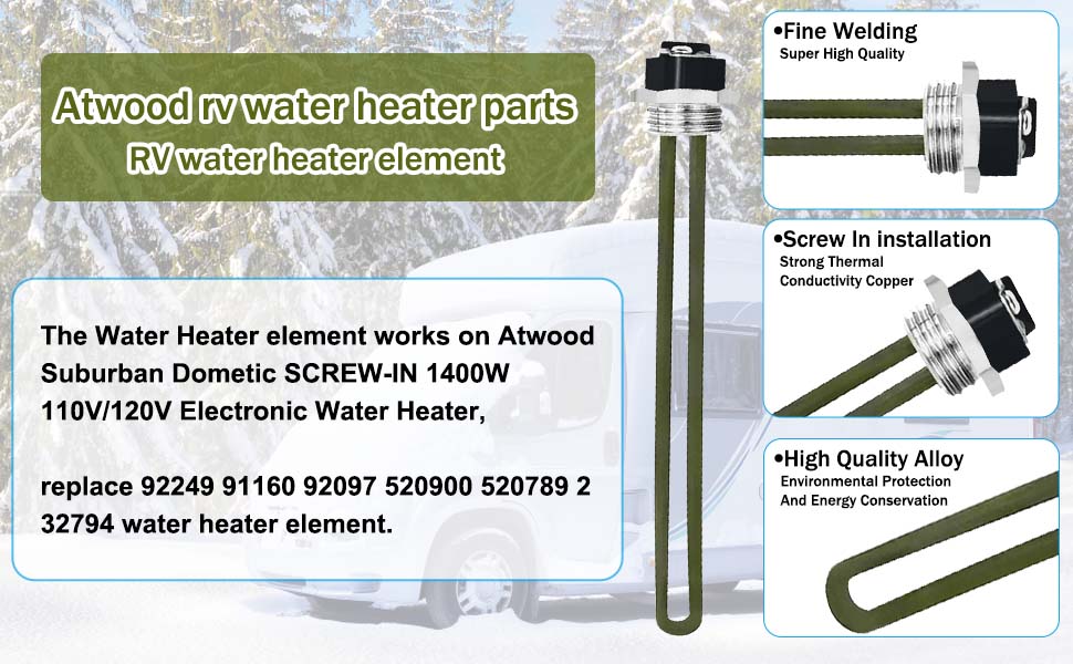 92249 91160 92097 520900 RV Water Heater Element