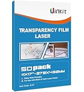 Uinkit 11x17 Laser Transparency Film OHP 50 Pack Acetate Sheets Clear Overhead Projector Laserjet...