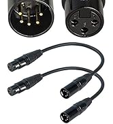 SiYear 3 Pin XLR Female to 5 Pin XLR Male Audio Cable for Microphone DMX Stage Light Turnaround ,...