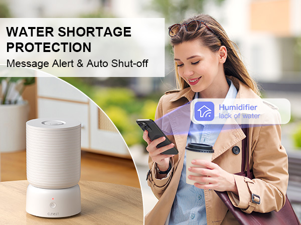 humidifier with water shortage protection auto shut-off