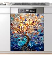 AOHMPT Dishwasher Magnet Sticker Cover Panel Decal Refrigerator Magnetic Sticker Decorative for K...