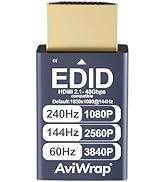 AviWrap HDMI 2.1 Dummy Plug,240Hz EDID Emulator,Headless HDMI Adapter,Virtual Display for VR, Rem...