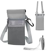 Crossbody Phone Purse with Water Bottle Holder - Multi-Function Cell Phone Pouch with Zipper &amp; Me...