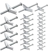 weideer 24Pcs 1/8'' 3/16'' 1/4'' Toggle Bolt and Wing Nut Kit Drywall Anchors and Screws Assortme...