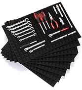 CASOMAN 8PCS Professional Toolbox Liner, Trap Mat Universal Tool Drawer Liner, Non-Slip Foam Inse...