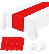 Premium Disposable Plastic Table Runner 14 x 108 Inch Table Runner for Wedding Dinner Birthday Ba...