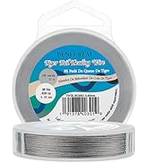 BENECREAT 300-Feet 7-Strand Beading Wire, 0.018inch/ 0.46mm Tiger Tail Bead Stringing Wire for Je...