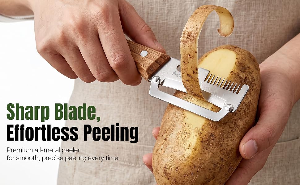 multifunctional vegetable peeler potato peeler stainless steel peeler with wooden handle fruitpeeler