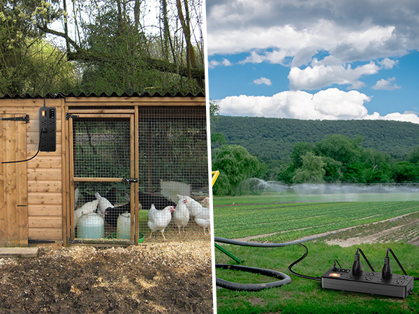 black outdoor extension cord