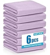 Tekswip Nanoscale Microfiber Cloths 15.55”x 15.55”, Glass Window Mirror Stainless Steel Car Clean...