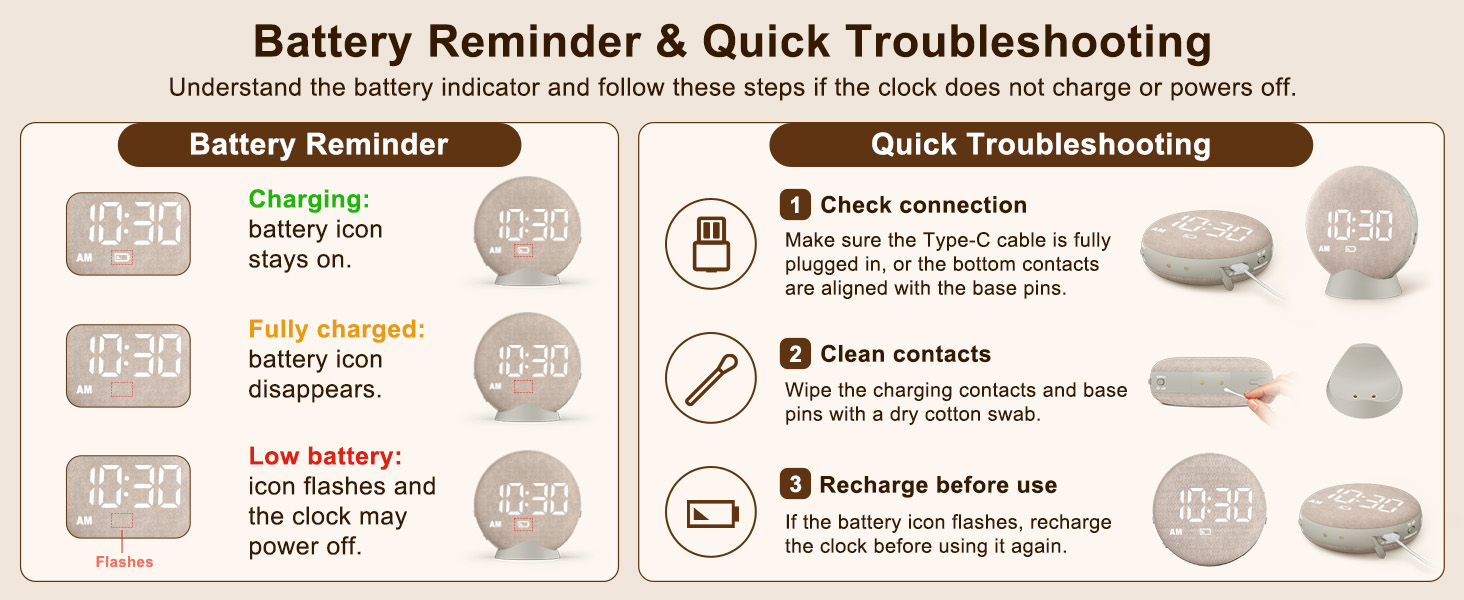 battery clock