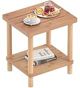 LEJANEOYE Outdoor Side Table, 2-Tier Small Outdoor Table for Patio, Adirondack Side Tables for Ou...