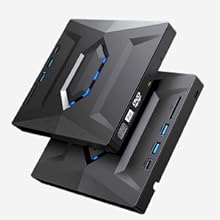 ROOFULL B21-Y external cd dvd drive has compact size and cool design