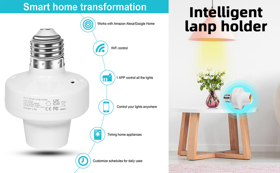 AICase Smart WiFi E27/E26 Light Socket