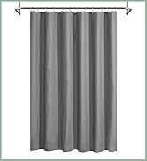 Shower Curtain Liner with 6 Magnets Beige PEVA 8G Thick, Waterproof Plastic 72 x 72 inch, Dark Gray