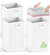 Extra Strong Corrugated Cardboard Disposable Trash Cans, 4 Pack Reuseable and Disposeable Extra L...