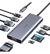 Docking Station 3 Monitors USB C Docking Station Dual Monitor HDMI Adapter for Dell HP Laptop,USB...