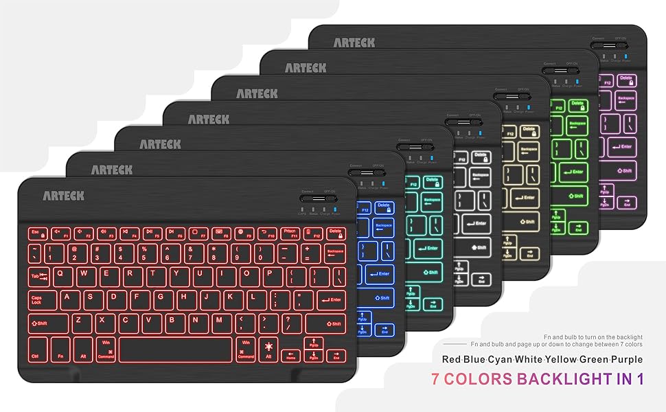 HB030B Backlit Bluetooth Keyboard 2