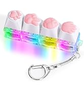 Keyboard Fidget Toys for Adults Keyboard Clicker with LED Light Keychain Fidget Sensory Fun Toys ...