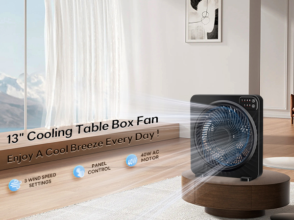 13'' Cooling Table Box Fan